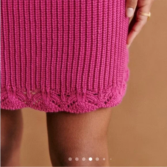 SÉZANE Florinda Fuchsia Knit Dress SOLD OUT ONLINE sz M EUC - Picture 5 of 12